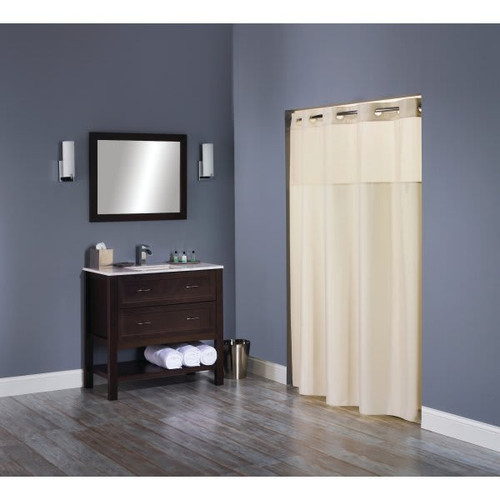 Focus Products Hookless Mystery Shower Curtain 71 X 77" Beige Case Of 12