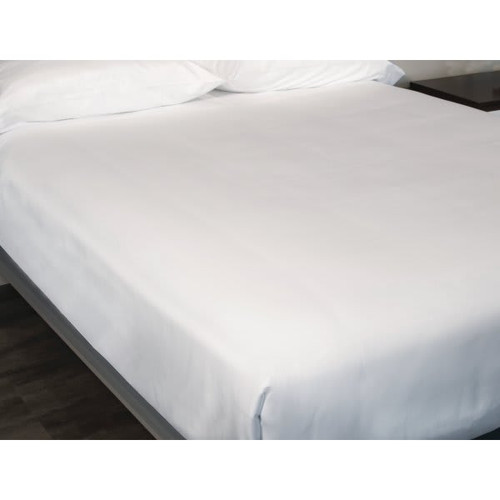 Prima Microfiber Decorative Top Sheet, Queen 94x100", White, Case Of 6