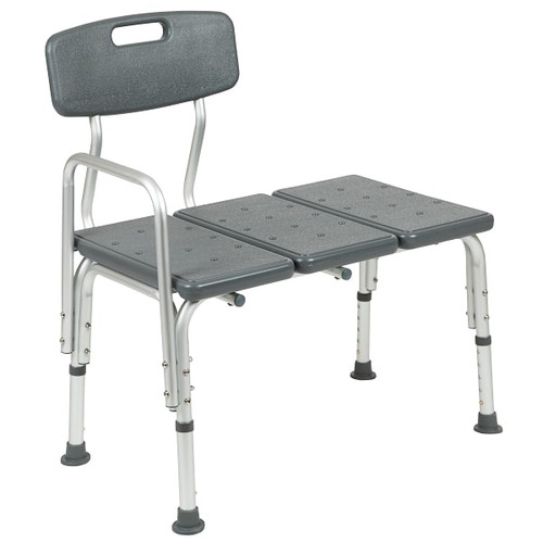 Flash Furniture Hercules Shower Transfer Bench (Gray)