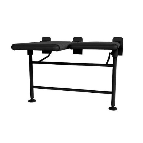 Preferred Bath Accessories Accessible Shower Seat - Right Hand Gloss Black