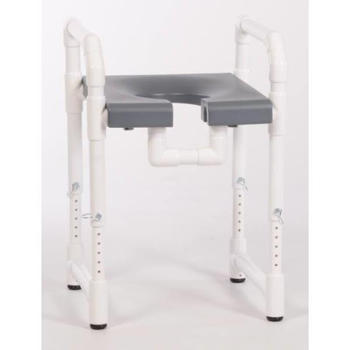 Ipu 300 Lbs Toilet Safety Frame With Blow Molded Seat, Gray