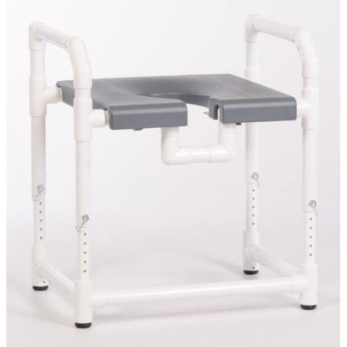 Ipu 400 Lbs Toilet Safety Frame With Blow Molded Seat, Gray