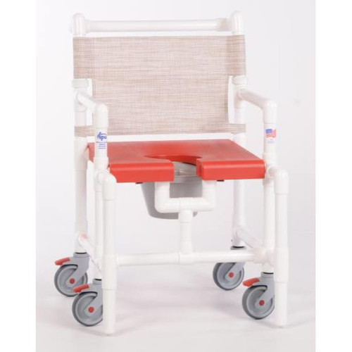 Ipu Elite 375 Lbs Shower Commode Chair With Blow Molded Seat, R-Linen