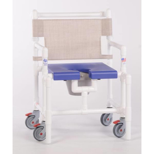 Ipu Elite 450 Lbs Shower Chair Commode With Blow Molded Seat, B-Linen