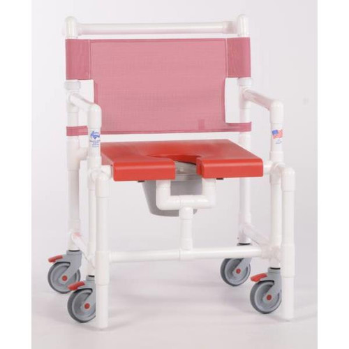 Ipu Elite 450 Lbs Shower Chair Commode With Blow Molded Seat, R-Wineberry