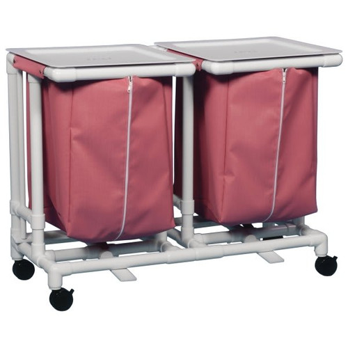 Ipu Jumbo Double Hamper With Foot Pedal Cap Wineberry Mesh