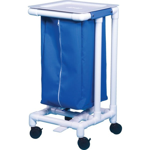 Ipu Standard Single Hamper With Foot Pedal Cap Blue Mesh