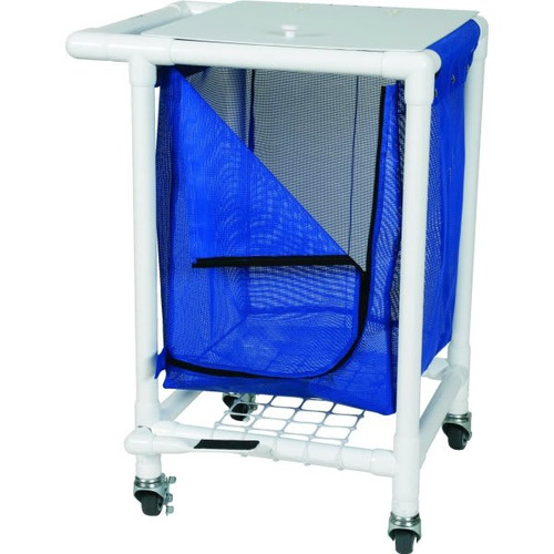 Mjm Jumbo Single Hamper With Foot Pedal Blue Mesh