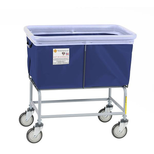 R&B Wire Products Antimicrobial Elevated Vinyl Bumper Truck 4 Bushel Navy
