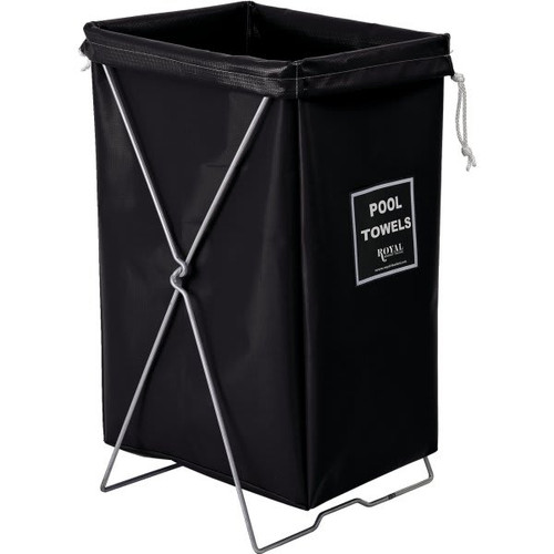 Royal Basket Trucks Pool Towel Hamper Bag, Black, Stand Not Included