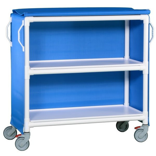 Ipu 2 Shelf Large Linen Cart In Blue
