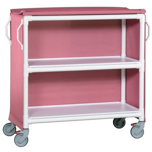Ipu 2 Shelf Large Linen Cart In Wineberry