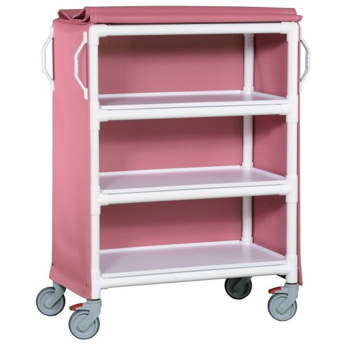 Ipu 3 Shelf Medium Linen Cart In Wineberry