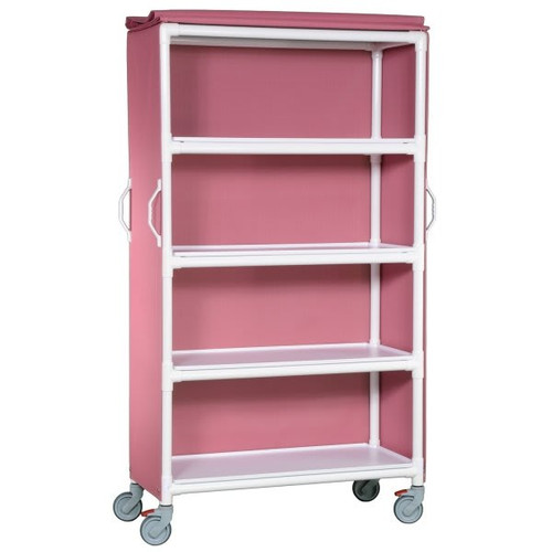 Ipu 4 Shelf Large Linen Cart In Wineberry