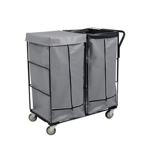 Royal Basket Trucks Linen Cart 41cf Gray Full Swivel