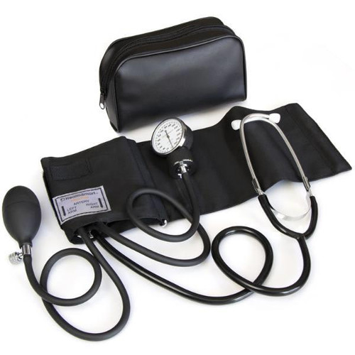 Healthsmart Manual Self-Taking Blood Pressure Monitor With Attached Stethoscope And Adult Cuff