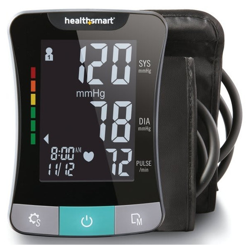 Healthsmart Premium Digital Upper Arm Blood Pressure Monitor With Talking Function, 2-User, 120-Reading Memory