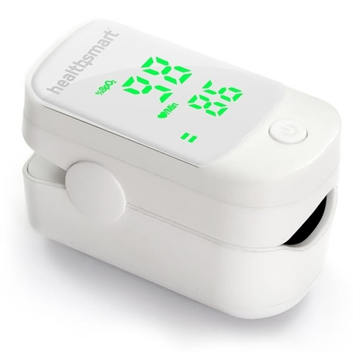 Healthsmart Fingertip Pulse Oximeter, Green, LED Display For Spo2 And Pulse Rate