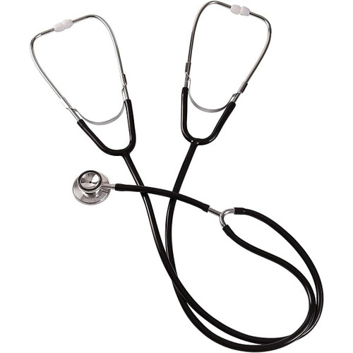 Mabis Healthcare Dual Head Nursing Student/Medical Training Stethoscope, Black