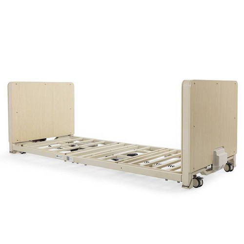 Medacure Floor Level Bed 42"W X 80"L Pivot Assist Rails Maple End Panels
