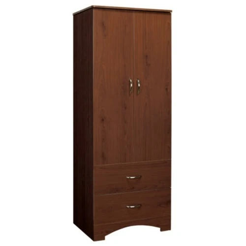 Drive Oslo 2-Door/2-Drawer Wardrobe Cabinet, 30"W X 23"D X 78"H, Mahogany