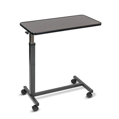 Medacure Over Bed Table With H-Base And Wood Top
