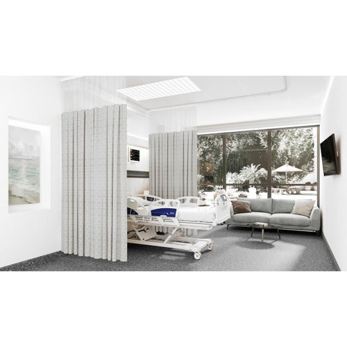 Threadwell Links Pattern Privacy Curtain Platinum 180 In W X84 In H