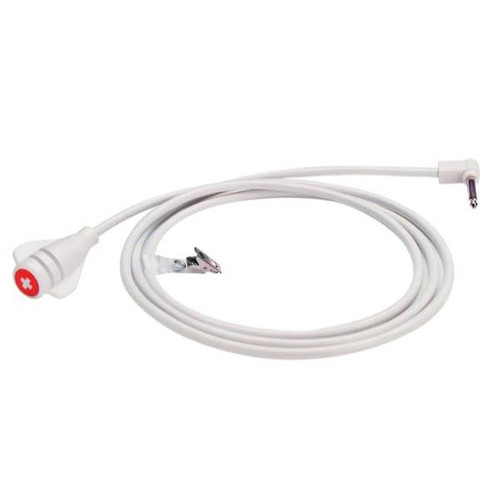 Crest Healthcare 2-Conductor 1/4 In Phone Plug Nurse Cleancall Cord (White)