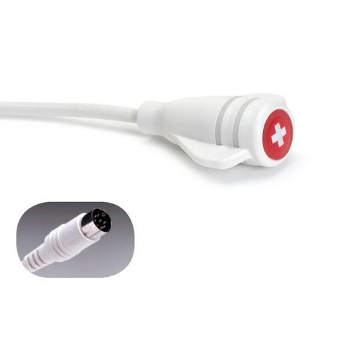 Crest Healthcare Cleancall Call Cord, 8' Cord, 8-Pin Din Plug, Gray- 8916w-8