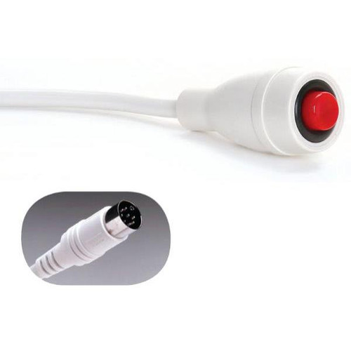 Crest Healthcare Nurse Call Econocall 7' Cord, Tektone 8-Pin Din Plug,white