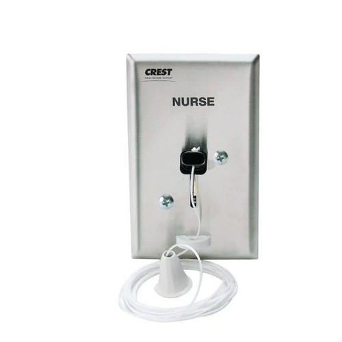 Crest Healthcare Nurse Call Pull Cord Station, 12 - 28 V, 1 1/2 A, 1-Gang