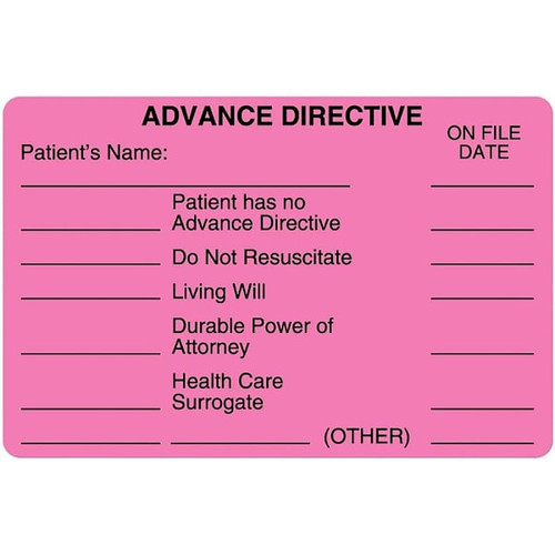 Rrd Advanced Directive Label 4"X2-5/8"