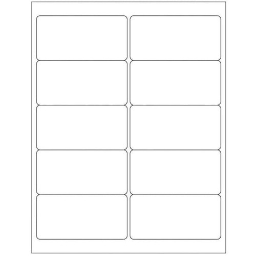 Rrd Blank Laser Printer Label 2" X 4" Case Of 100