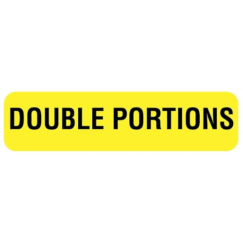 Rrd Double Portions Nutrition Communication Labels 1-1/4"X5/16"