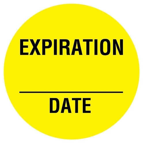 Rrd Expiration Label 3/4"X3/4"