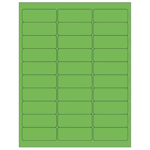 Rrd Laser Printer Label 2-5/8" X 1" Green Package Of 25