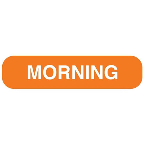 Rrd Morning Medication Instruction Label 1-5/8" X 3/8"