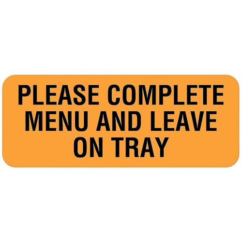 Rrd Nutrition Communication Labels 2-1/4"X7/8" Please Complete Menu