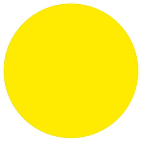 Rrd Vinyl Circle 3/4" Dia Yellow