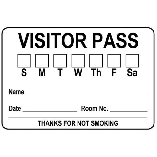 Rrd Visitors Pass Sun-Sat 3x2 Wh