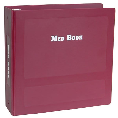 Omnimed Medication Binder Book 2-1/2"W Burgundy