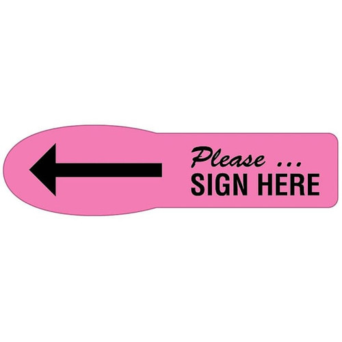 Rrd Printed X-Lrg Flag Please Sign Fl Pink Package Of 90