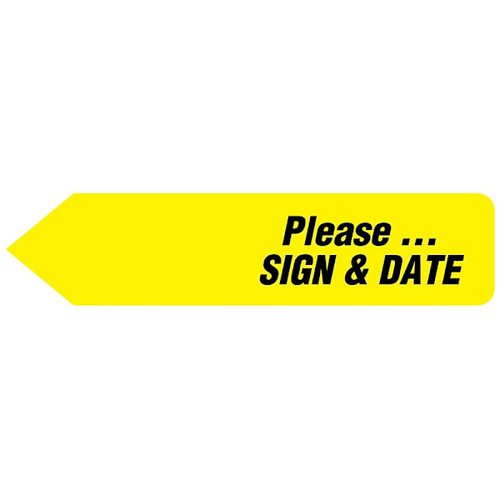 Rrd Uniarrow Plus Flag With Message 1-3/4"X13/32" Please Sign & Date