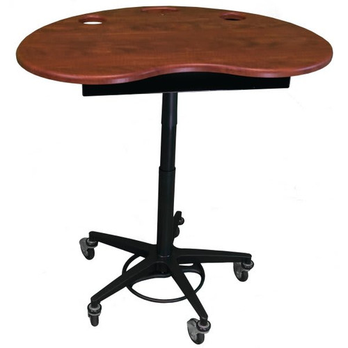 Omnimed Adjustable Kidney Stand, Cherry Thermofoil Top, Built-In Storage