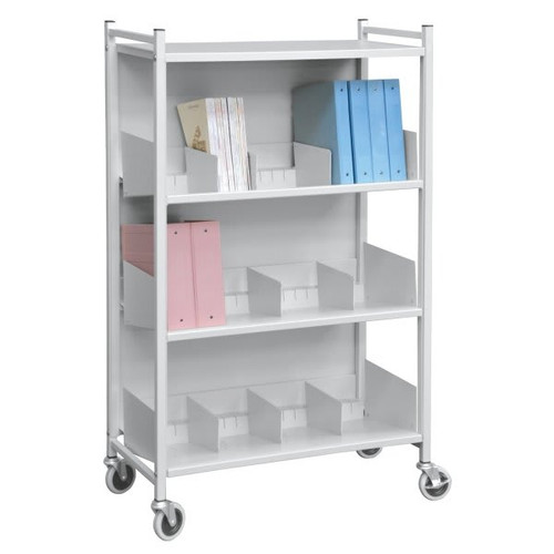 Omnimed Light Grey Versa Open Style Moble Rack With Three Shelves