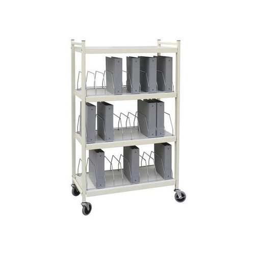 Omnimed Standard Vertical Open Chart Rack 4 Shelves 30 Binder Capacity Beige