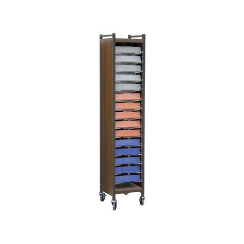 Omnimed Tall Horizontal Cabinet Rack 15 Chart Capacity Beige