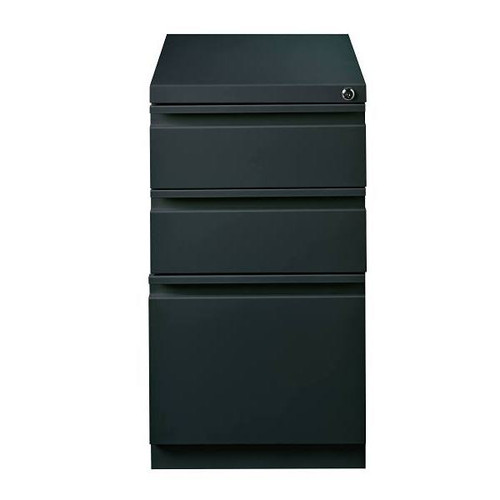 Hirsh 20" Deep Mobile Pedestal File Cabinet 3 Drawer Box-Box-File, Letter Width, Charcoal