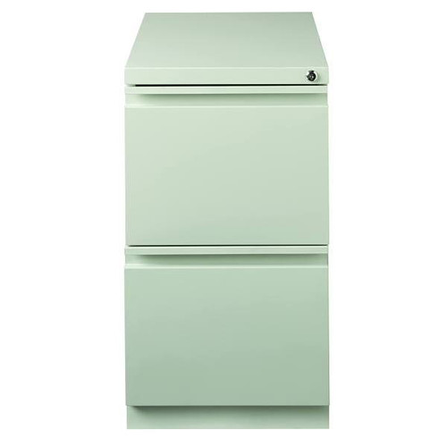 Hirsh 23" Deep Mobile Pedestal File Cabinet 2 Drawer File-File, Letter Width, Light Gray
