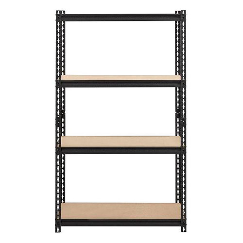 Iron Horse 2300 Riveted Steel Shelving 4-Shelf Unit, 18" D X 36" W X 60" H, Black
